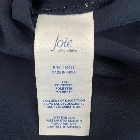 Joie Sleeveless Batik Dress Medium Sleeveless Lined Blue Gray High Neck A Line - Picture 7 of 7
